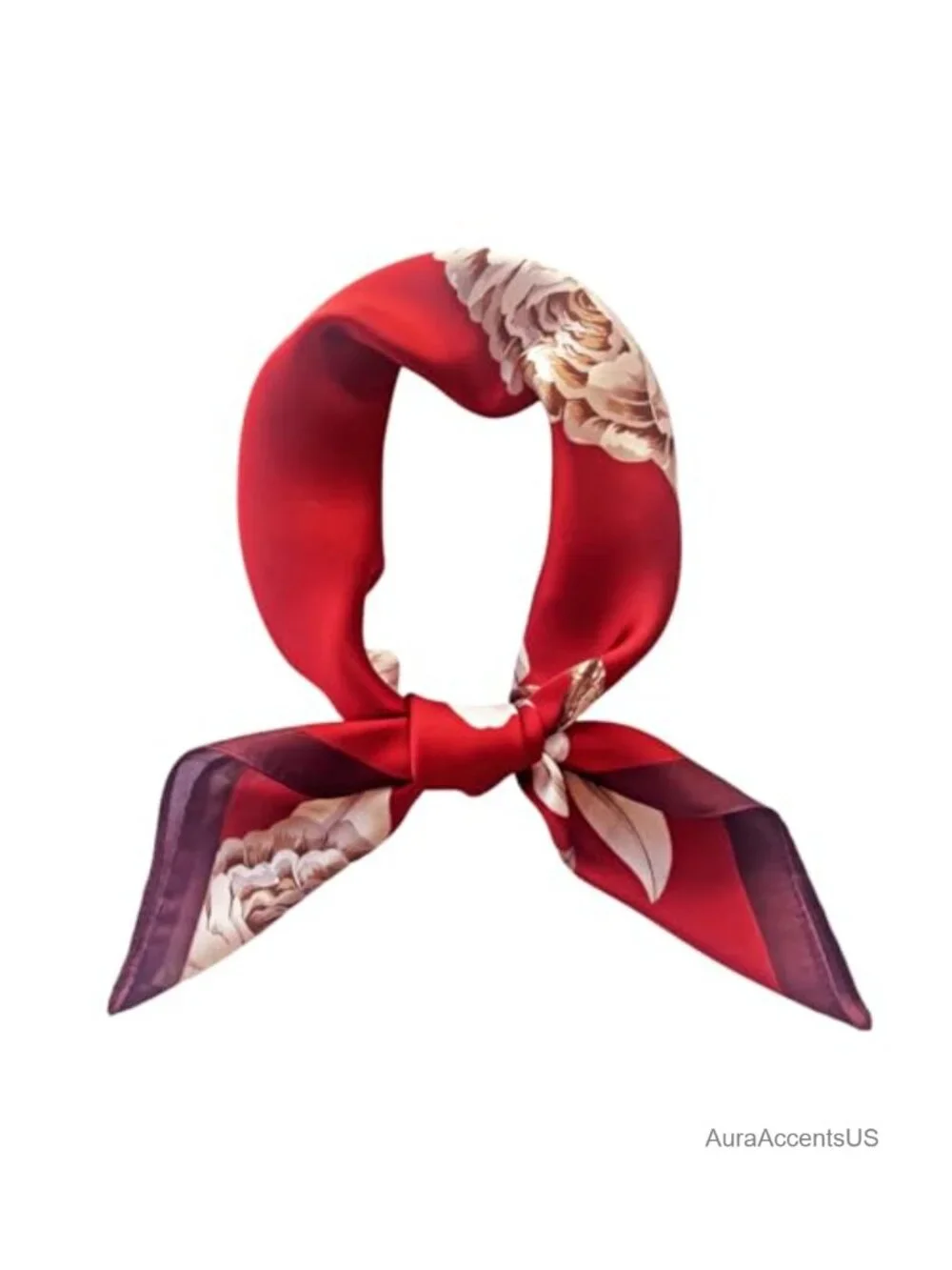 Satin Silk Feeling Head Scarf Square 27.5x27.5 Lightweight Fashion Accessory